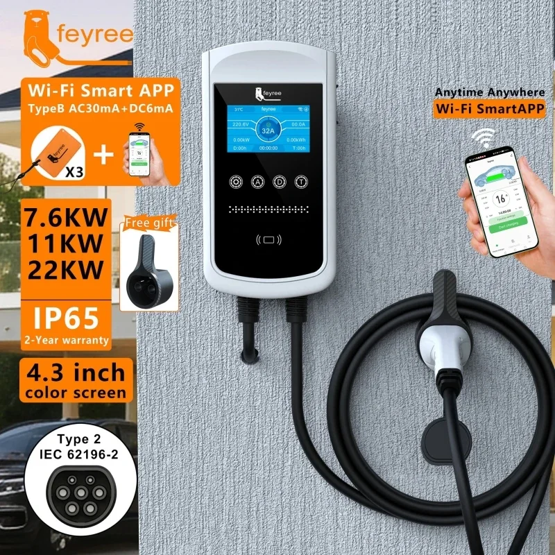 Wallbox Ev - Ładowarka Feyree Type2 EV 32A 7.6KW
