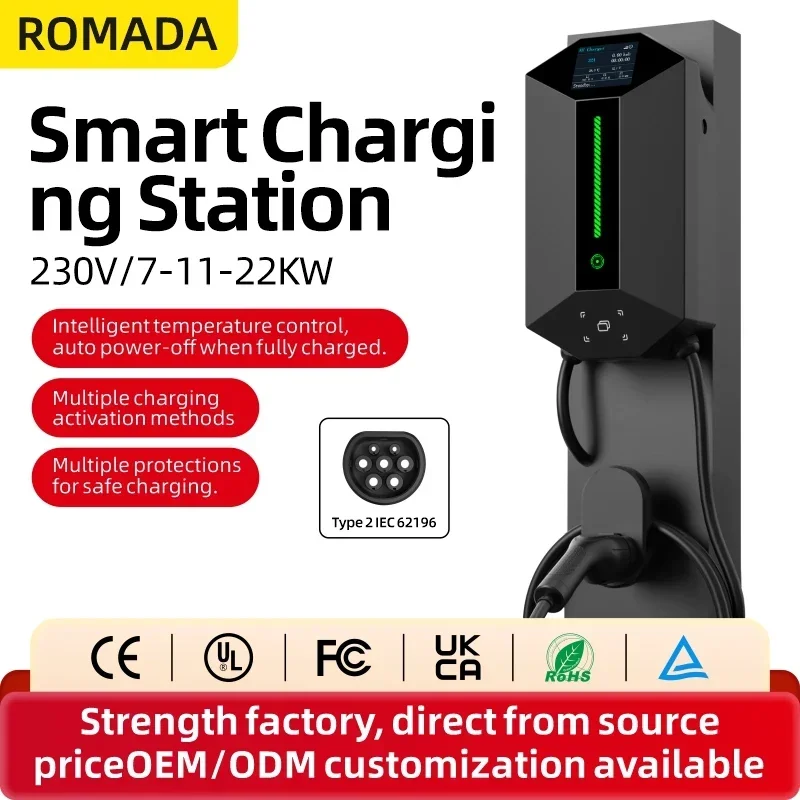 7KW 11KW 22KW ROMADA Inteligen – Home Ev Charger recenzja i cena